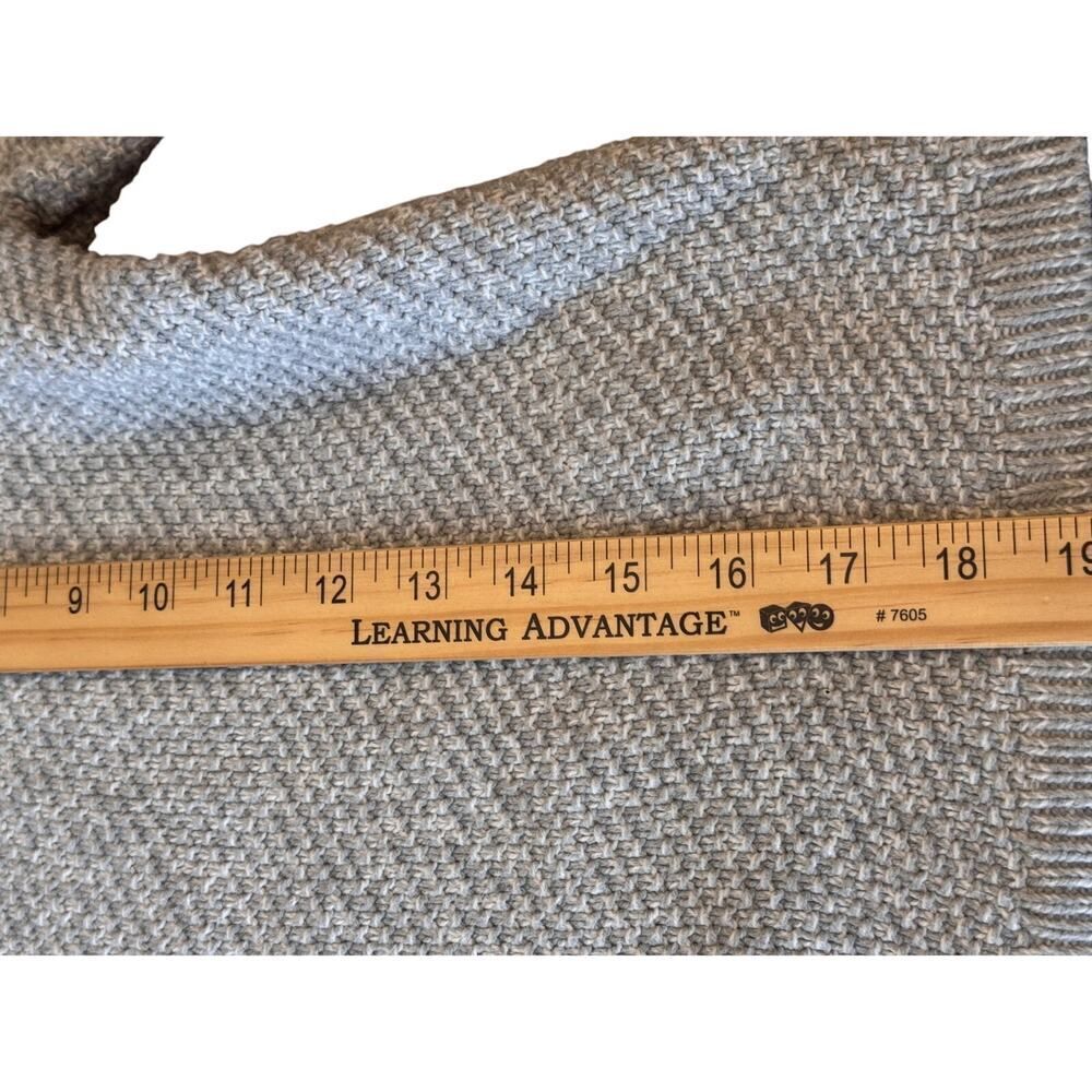 Roxy Gray Textured Knit Pullover Sweater Women’s Sz M Drop Shoulder Slouchy Cozy - Picture 8 of 10